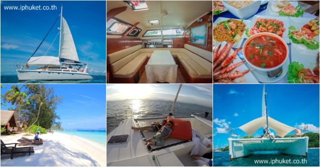 ทัวร์เกาะไม้ท่อน เกาะเฮ (ช่วงเช้า) A08 VIP Sailing Catamaran ยกเว้นวันพุธ